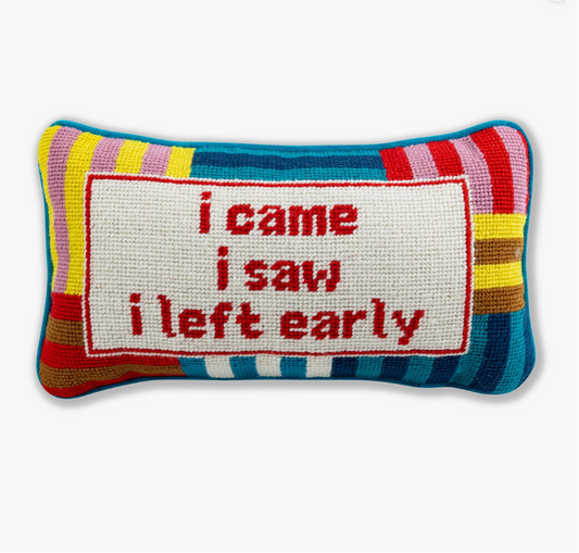 I Came, I Saw Needlepoint Pillow