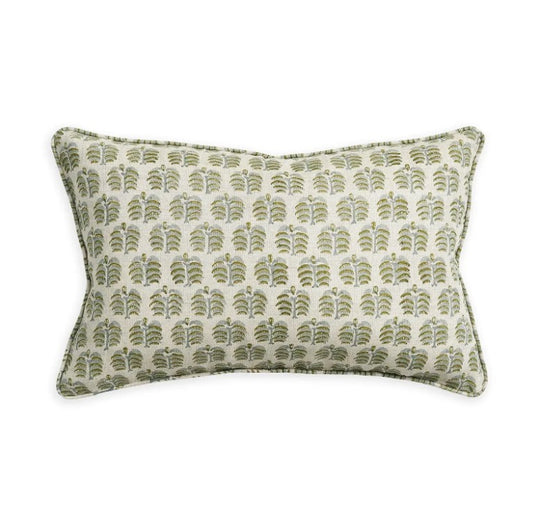 Hera Cushion colour Moss + Celadon 25 x 55cm