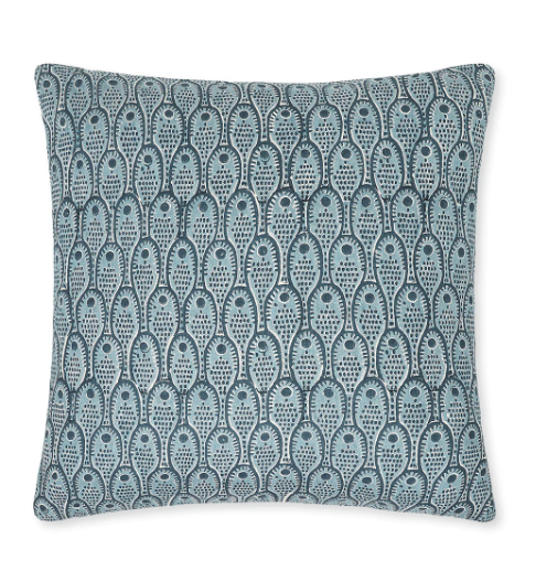 Catania Azure linen cushion 50x50cm