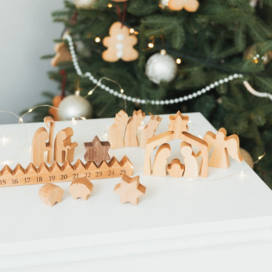 Wooden Nativity Scene